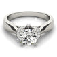 Accented Solitaire Engagement Ring