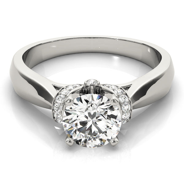 Accented Solitaire Engagement Ring