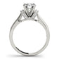 Accented Solitaire Engagement Ring