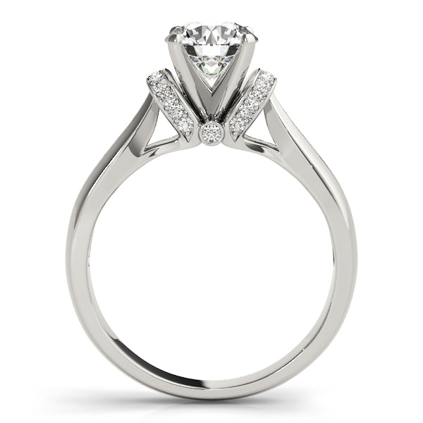 Accented Solitaire Engagement Ring