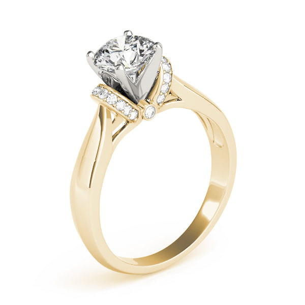 Accented Solitaire Engagement Ring