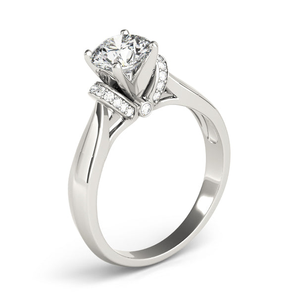 Accented Solitaire Engagement Ring