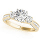 3-Stone Single Row Engagement Ring