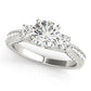 3-Stone Single Row Engagement Ring