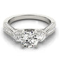 3-Stone Single Row Engagement Ring