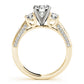 3-Stone Single Row Engagement Ring