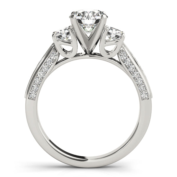 3-Stone Single Row Engagement Ring