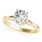 Solitaire Hidden Halo Twisted Engagement Ring