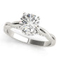 Solitaire Hidden Halo Twisted Engagement Ring