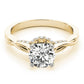 Solitaire Hidden Halo Twisted Engagement Ring