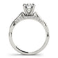 Solitaire Hidden Halo Twisted Engagement Ring