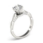 Solitaire Hidden Halo Twisted Engagement Ring