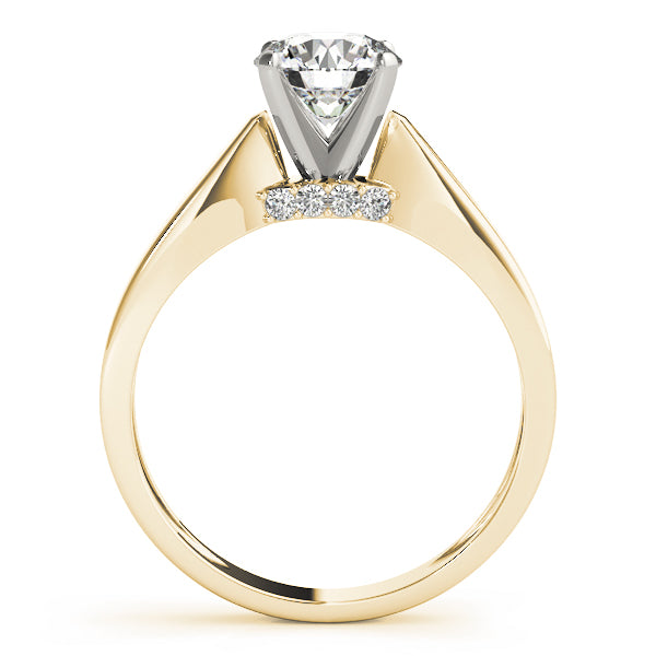 Solitaire Hidden Halo Engagement Ring