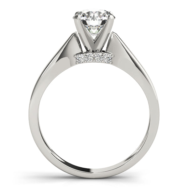 Solitaire Hidden Halo Engagement Ring