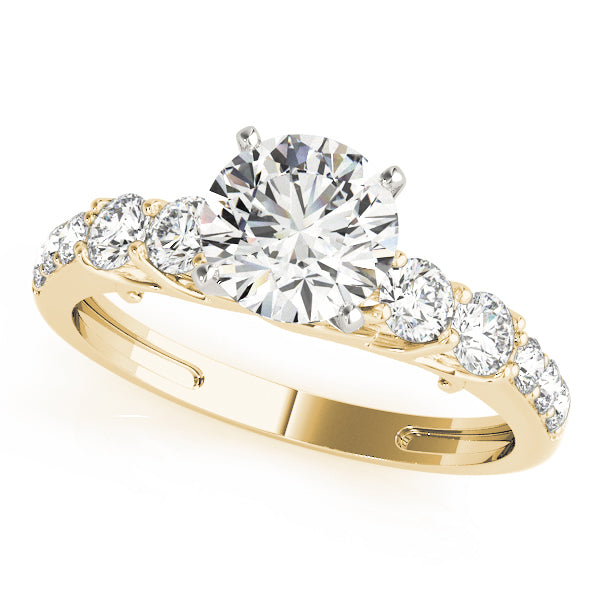 Single Row Prong Engagement Ring