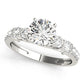 Single Row Prong Engagement Ring