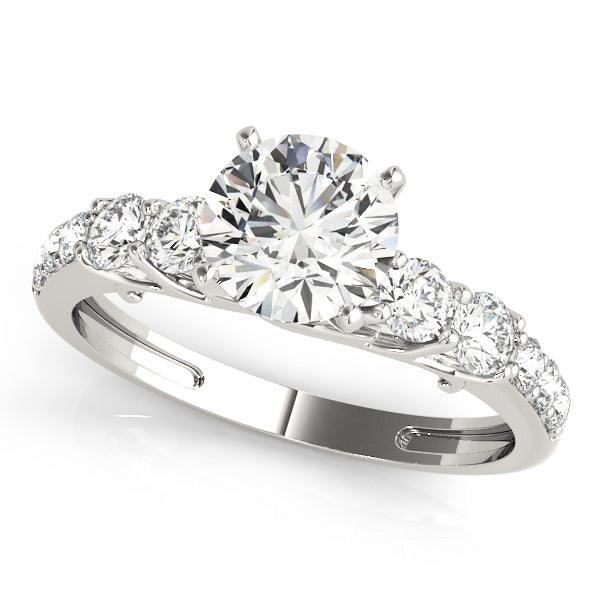 Single Row Prong Engagement Ring