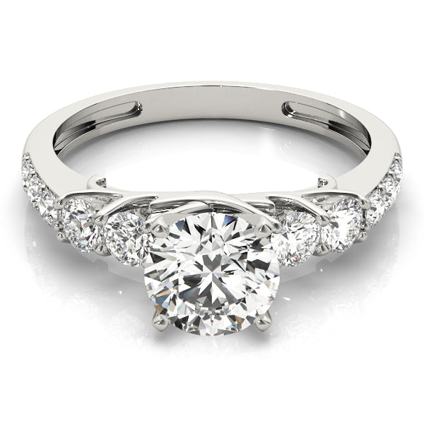 Single Row Prong Engagement Ring