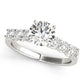 Single Row U-Prong Engagement Rings