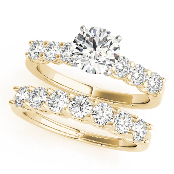 Single Row U-Prong Engagement Rings