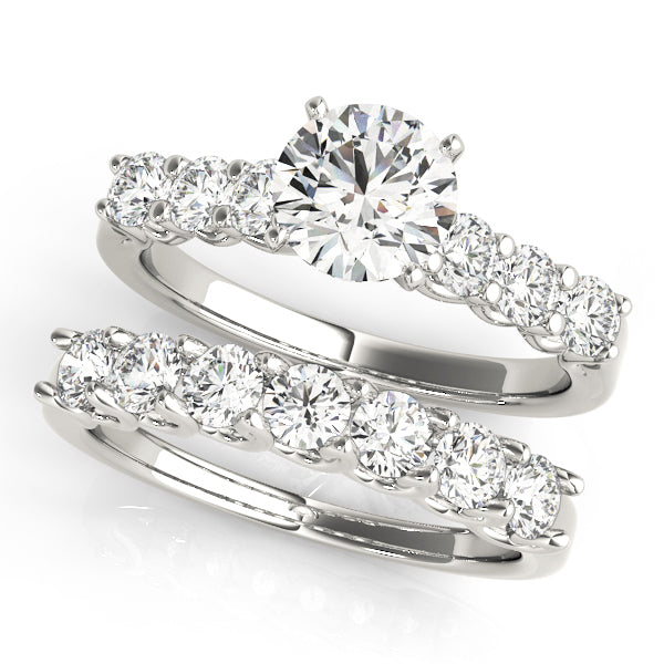 Single Row U-Prong Engagement Rings