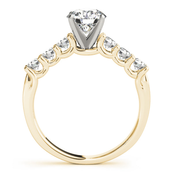 Single Row U-Prong Engagement Rings