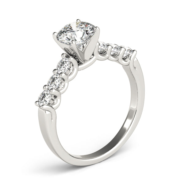 Single Row U-Prong Engagement Rings