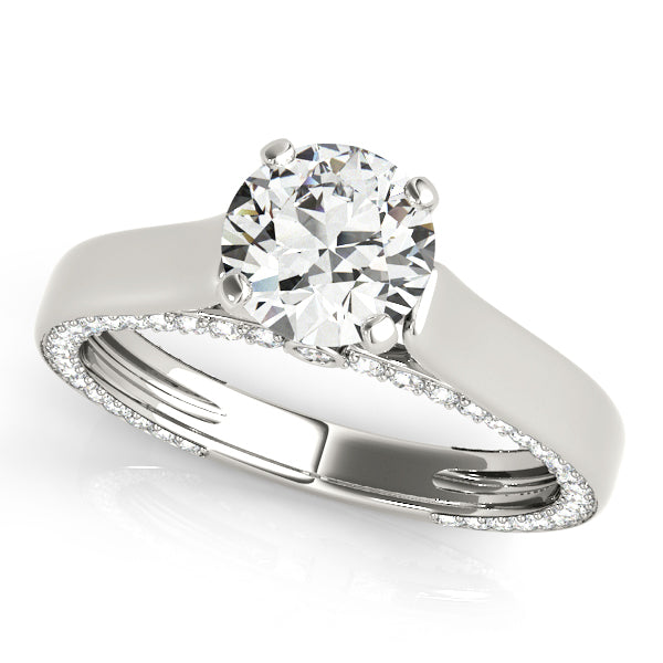 Accented Trellis Engagement Ring