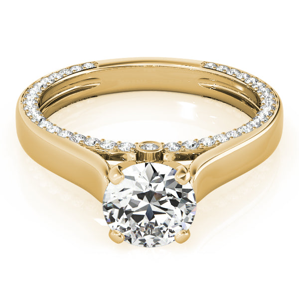 Accented Trellis Engagement Ring