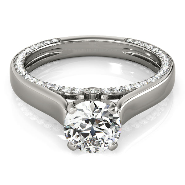 Accented Trellis Engagement Ring