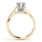 Solitaire Hidden Halo Split Shank Engagement Ring