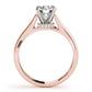 Solitaire Hidden Halo Split Shank Engagement Ring