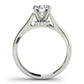 Solitaire Hidden Halo Split Shank Engagement Ring