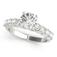 Single Row Shared Prong Engagement Ring