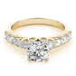 Single Row Shared Prong Engagement Ring