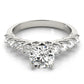 Single Row Shared Prong Engagement Ring