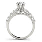Single Row Shared Prong Engagement Ring