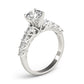 Single Row Shared Prong Engagement Ring