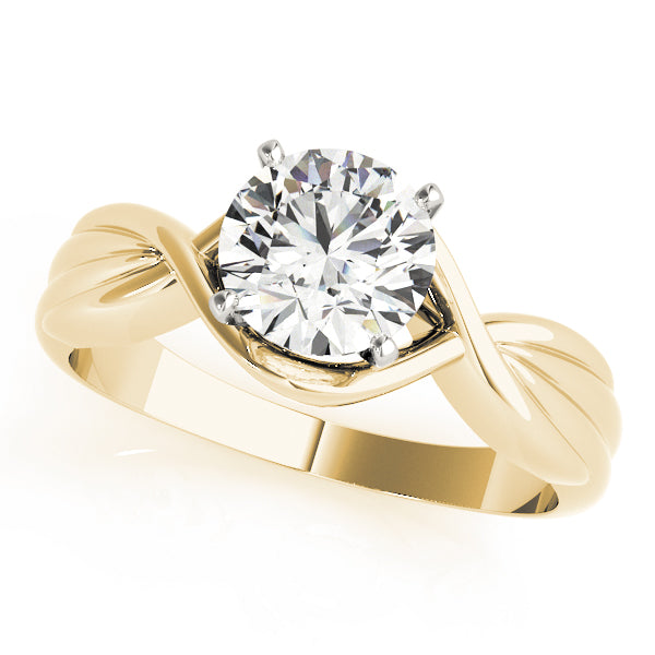 Solitaire Twisted Shank Engagement Rings
