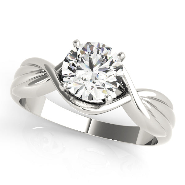 Solitaire Twisted Shank Engagement Rings