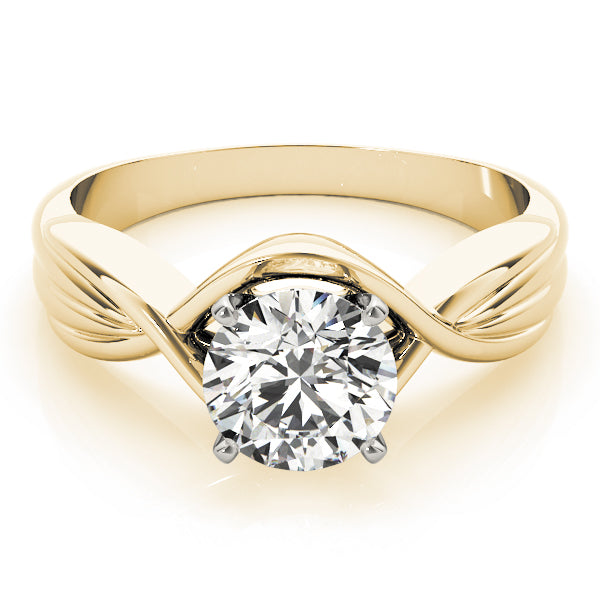 Solitaire Twisted Shank Engagement Rings
