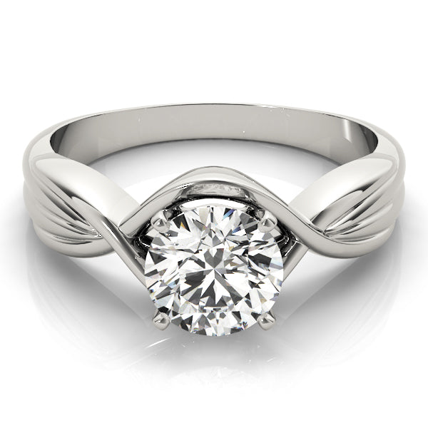 Solitaire Twisted Shank Engagement Rings