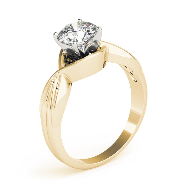Solitaire Twisted Shank Engagement Rings