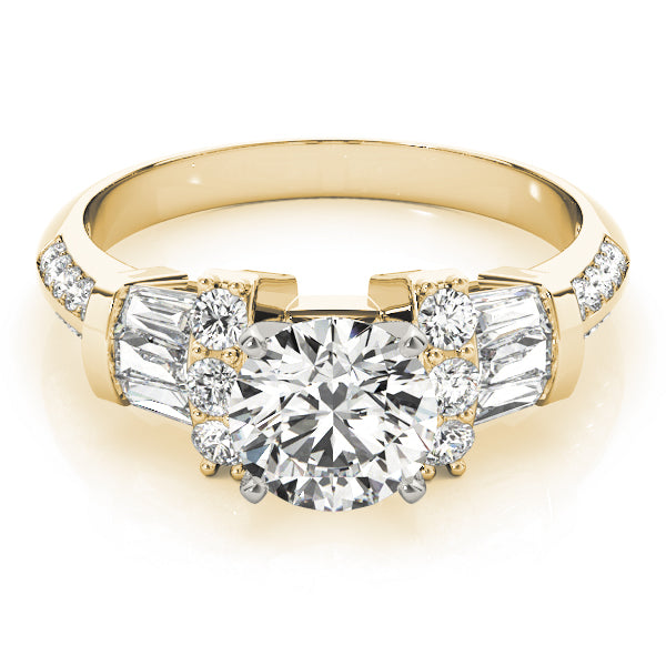 Double Row Fancy Shape Baguette Engagement Rings