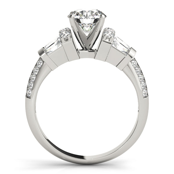 Double Row Fancy Shape Baguette Engagement Rings
