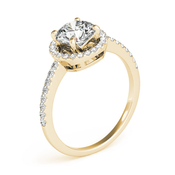 Accented Halo Engagement Ring