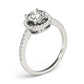 Accented Halo Engagement Ring
