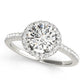 Accented Halo Engagement Ring