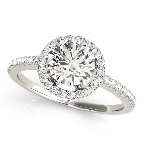 Accented Halo Engagement Ring