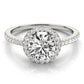 Accented Halo Engagement Ring